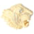 Gucci Alessandro Michele Cream Resin & Crystal Tigers Head Brooch, 2 3/4" Wide Metallic  ref.1305498