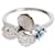 Tiffany & Co TIFFANY Y COMPAÑIA. Anillo de diamantes con aguamarina y flores de papel en platino 0.30 por cierto Plata Metálico Metal  ref.1305503