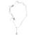 Chanel Silver triple CC chain necklace Silvery  ref.1305697