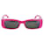 Balenciaga Gafas de sol rectangulares magenta Púrpura Acetato  ref.1305713