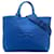 Borsa Prada media in tela blu con logo drill Panno  ref.1305800