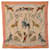 Hermès Foulard En Piste Orange Soie Tissu  ref.1305824