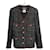 Chanel Chaqueta de tweed rojo oscuro con botones de joya Gripoix. Negro Lana  ref.1305863