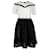 Maje Renald Floral Lace Skater Mini Dress in White Polyester Black  ref.1305927