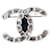 Chanel Brosche komplett aus Metall Anthrazitgrau  ref.1305937