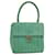 CHANEL Hand Bag Suede Green CC Auth 68731A  ref.1305999