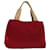 BURBERRY Nova Check Hand Bag Nylon Red Auth ac2835  ref.1306085