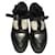 Dr. Martens Caidos Creeper Mary Jane Style Nero Pelle  ref.1306143