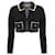Autre Marque Giambattista Valli Black / White Cropped Boucle Knit Jacket Cotton  ref.1306162