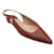 Autre Marque Manolo Blahnik Zapatos planos de cuero con tira trasera y punta en punta color canela Camello  ref.1306181