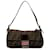 Brown Fendi Zucca Baguette Shoulder Bag Leather  ref.1306201
