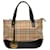 Brown Burberry Haymarket Check Handbag Leather  ref.1306220
