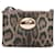 Bolso bandolera con estampado de leopardo Roberto Cavalli negro y marrón Lienzo  ref.1306228