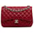 Bolsa de ombro com aba Chanel Jumbo Classic vermelha forrada de pele de cordeiro Vermelho Couro  ref.1306231