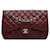 Burgunderrote Chanel Jumbo Classic Schultertasche mit Überschlag und Futter aus Kaviar Bordeaux Leder  ref.1306265