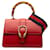 Rote, mittelgroße Gucci-Schultasche „Dionysus Web“ aus Bambus Leder  ref.1306281