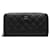 Black Chanel CC Caviar Zip Around Wallet Leather  ref.1306308