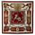 Bufanda de seda roja Hermès Lvdovicvs Magnvs Bufandas  ref.1306316