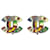 Silberne Chanel-Ohrclips mit internationalen Flaggen Metall  ref.1306330