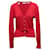 Autre Marque Cardigan vintage vermelho Valentino Boutique com decote em V tamanho EUA M Sintético  ref.1306332