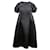 Vestido negro de satén con mangas abullonadas de Comme Des Garcons Talla US S Sintético  ref.1306336