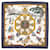 Hermès Sciarpa di seta stampata con motivo Hermes Joie D'Hiver grigio e multicolore  ref.1306344