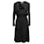 Autre Marque Vestido vintage preto Valentino Boutique plissado manga comprida tamanho US M Sintético  ref.1306352