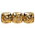 Broche Chanel Triple CC dorée Métal  ref.1306360