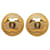 Clipe Chanel CC dourado em brincos Banhado a ouro  ref.1306362