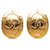 Goldene Chanel CC-Ohrclips Vergoldet  ref.1306363