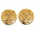 Clipe Chanel CC dourado em brincos Banhado a ouro  ref.1306365