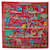 Red Hermès Les Trophee Silk Scarf Scarves  ref.1306367