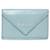 Portafoglio compatto Balenciaga Mini Papier in pelle blu  ref.1306375