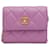 Kleine Chanel-Geldbörse aus Lammleder mit Perlenverzierung und Umhängetasche mit Kette in Rosa Pink  ref.1306389