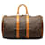 Keepall marrón con monograma de Louis Vuitton 45 Bolsa de viaje Castaño Cuero  ref.1306397
