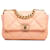 Pele de cordeiro média Chanel rosa 19 Bolsa com aba Couro  ref.1306410