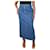 Autre Marque Gonna lunga in denim blu a pieghe - taglia UK 14 Cotone  ref.1306542