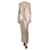 Autre Marque Beige sequin midi dress - size UK 10 Nylon  ref.1306546