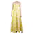Zimmermann Vestido largo amarillo sin tirantes con adornos de lino y mezcla de seda - talla UK 8  ref.1306562