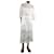 Zimmermann Cream embroidered buttoned-front midi dress - size UK 10 Linen  ref.1306563