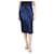 Autre Marque Blue silk midi skirt - size UK 10  ref.1306582