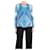 Missoni Blue sparkly patterned tank top and cardigan set - size UK 12 Rayon  ref.1306590