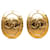 Chanel Gold CC Clip On Earrings Golden Metal Gold-plated  ref.1306642