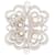 Other jewelry NEW CHRISTIAN DIOR CLOVERS BROOCH STRASS SILVER METAL STEEL BROOCH Silvery  ref.1306777