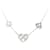 POIRAY MULTI INTERLACED HEART NECKLACE 41 CM IN WHITE GOLD 18K GOLD NECKLACE Silvery  ref.1306793