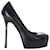 Zapatos de tacón con plataforma Saint Laurent Tribtoo en cuero negro  ref.1306833