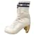Botas de meia com cadarço branco e logotipo da Christian Dior. Couro  ref.1306983