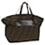 FENDI Zucca Canvas Hand Bag Brown Black Auth yk11227 Cloth  ref.1307122