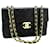 Chanel Flap Bag Negro Cuero  ref.1308357