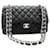 Chanel Classic Flap Negro Cuero  ref.1308735